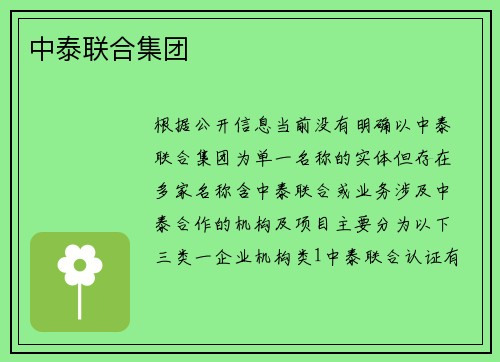 中泰联合集团